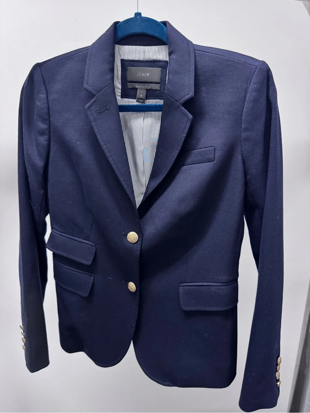 J. Crew Navy Blazer with Gold Buttons